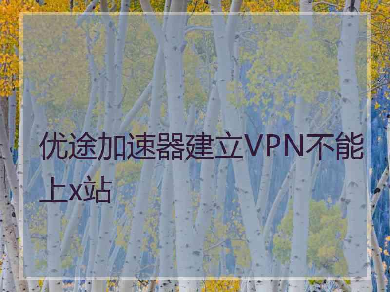 优途加速器建立VPN不能上x站