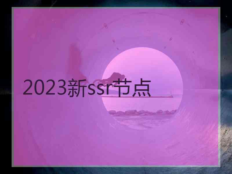 2023新ssr节点