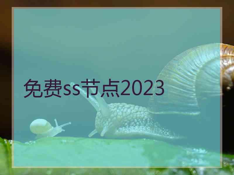 免费ss节点2023